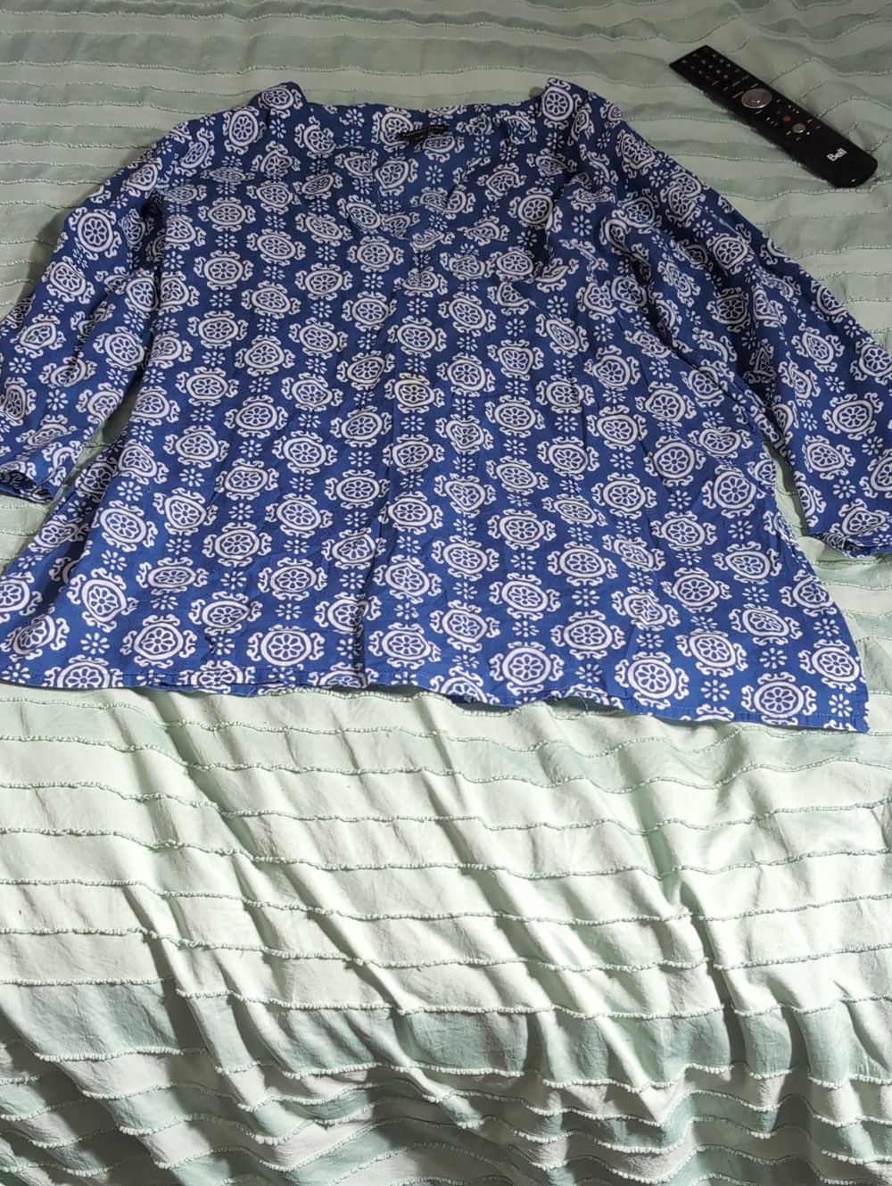 Fashion Fuse Size S Blue & White Tunic